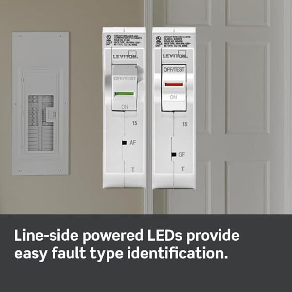 Leviton LB235-T 35A 2-Pole Plug-On Standard Branch Circuit Breaker, Thermal Magnetic, 120/240 VAC, White