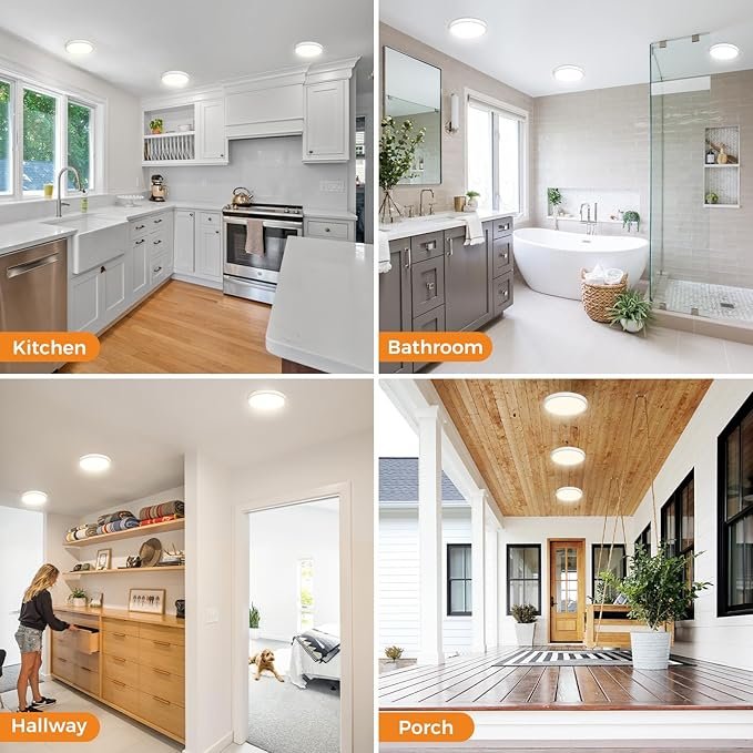 81Q2nMzNOtL._AC_SX679_.jpg Flush Mount Ceiling Light Fixtures – 3000K-4000K-6500K & 100W Equivalent Flat Led Lights for Room Ceiling,7.5Inch Ultra Thin Round White Ceiling Lights for Living Room,Bedroom,Kitchen,Bathroom,Hallway